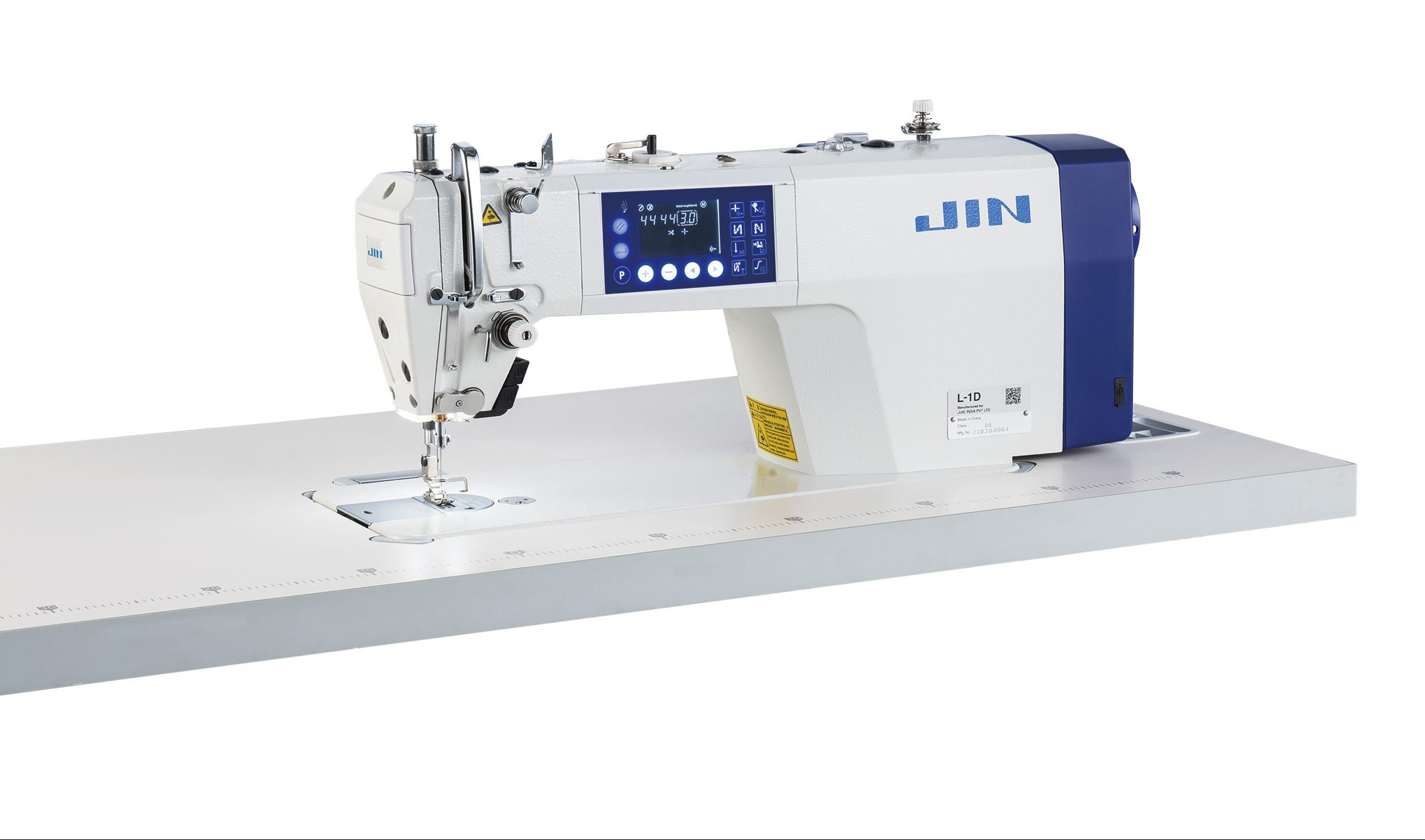 Jin L1-D Direct Drive, Manyetik Tokatlama Sistemli, İplik Kesmeli ve Ayak Kaldırmalı Elektronik Düz Dikiş Makinesi